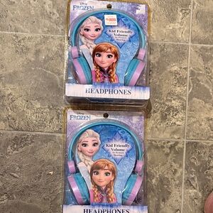 2 sets of NEW Disney Frozen Blue and Purple On-Ear Headphones